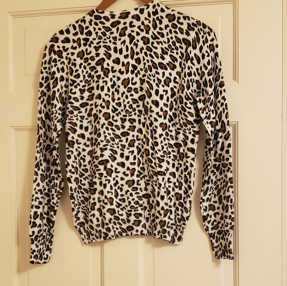 NWT Ava Paige leopard print cardigan, S - Picture 3 of 5